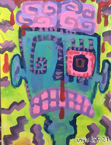 "Stress" acrylic on canvas, 2021